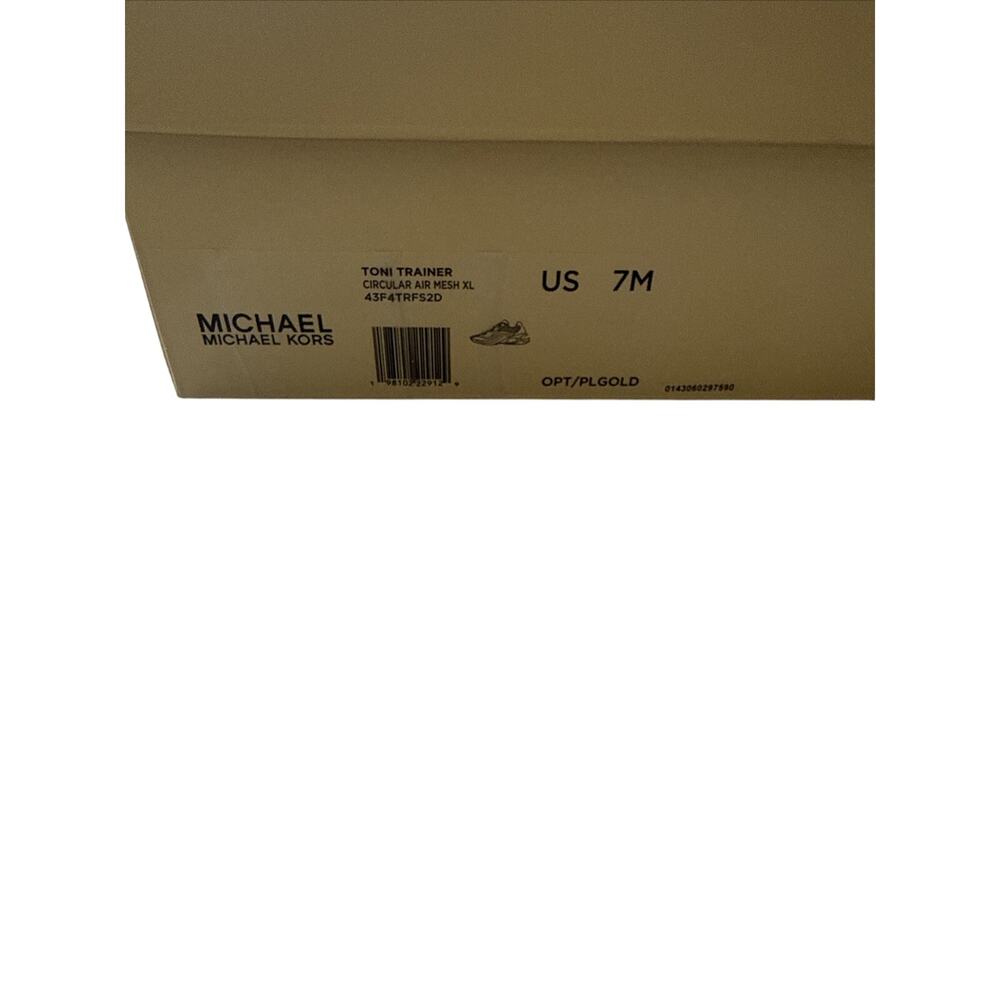Michael Kors Toni Trainer Size 7 US Women In White & Gold - Brand New - Picture 7 of 8